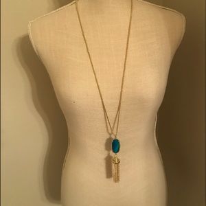 Kendra Scott set aqua blue color gold